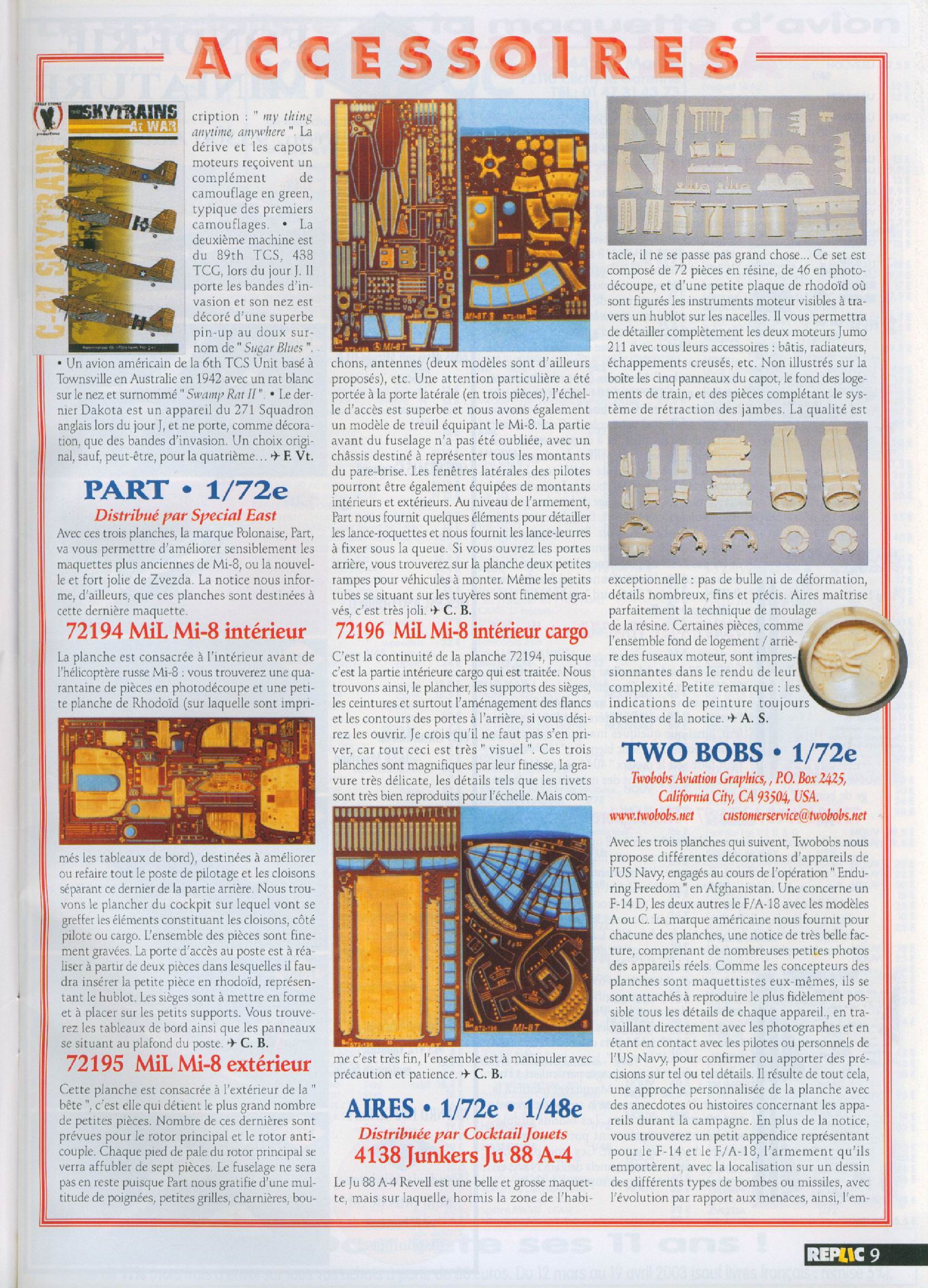 Replic 139 - Mirage V BA, Vellington Mk I, Max Holste Broussard, Technic - Engines